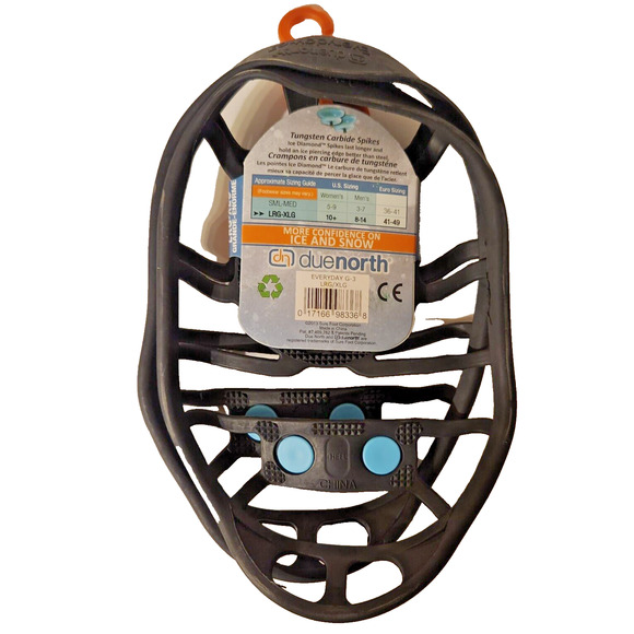 DUENORTH Everyday G3 Ice & Snow Spikes Traction Aids (Pair) L/XL Shoe Grips - Picture 2 of 2